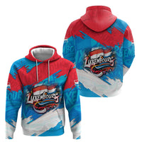 Luxembourg Flag Zip Hoodie with Colorful Graffiti Street Art Design - Wonder Print Shop