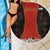 Luxembourg Beach Blanket with Floral Folk Embroidery and Red Black Pattern Design