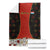 Luxembourg Blanket with Floral Folk Embroidery and Red Black Pattern Design