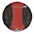 Luxembourg Spare Tire Cover with Floral Folk Embroidery and Red Black Pattern Design