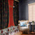 Luxembourg Window Curtain with Floral Folk Embroidery and Red Black Pattern Design