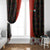 Luxembourg Window Curtain with Floral Folk Embroidery and Red Black Pattern Design