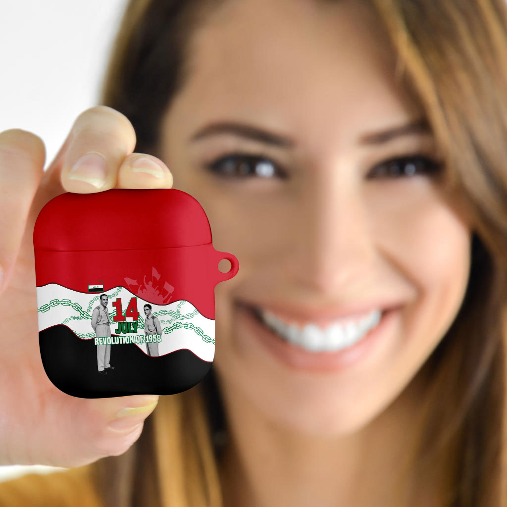 Iraq 14 July Revolution 1958 AirPods Case Abdul Karim Qasim Broken Chains Rising Fists