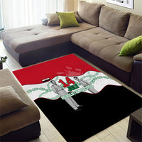Iraq 14 July Revolution 1958 Area Rug Abdul Karim Qasim Broken Chains Rising Fists