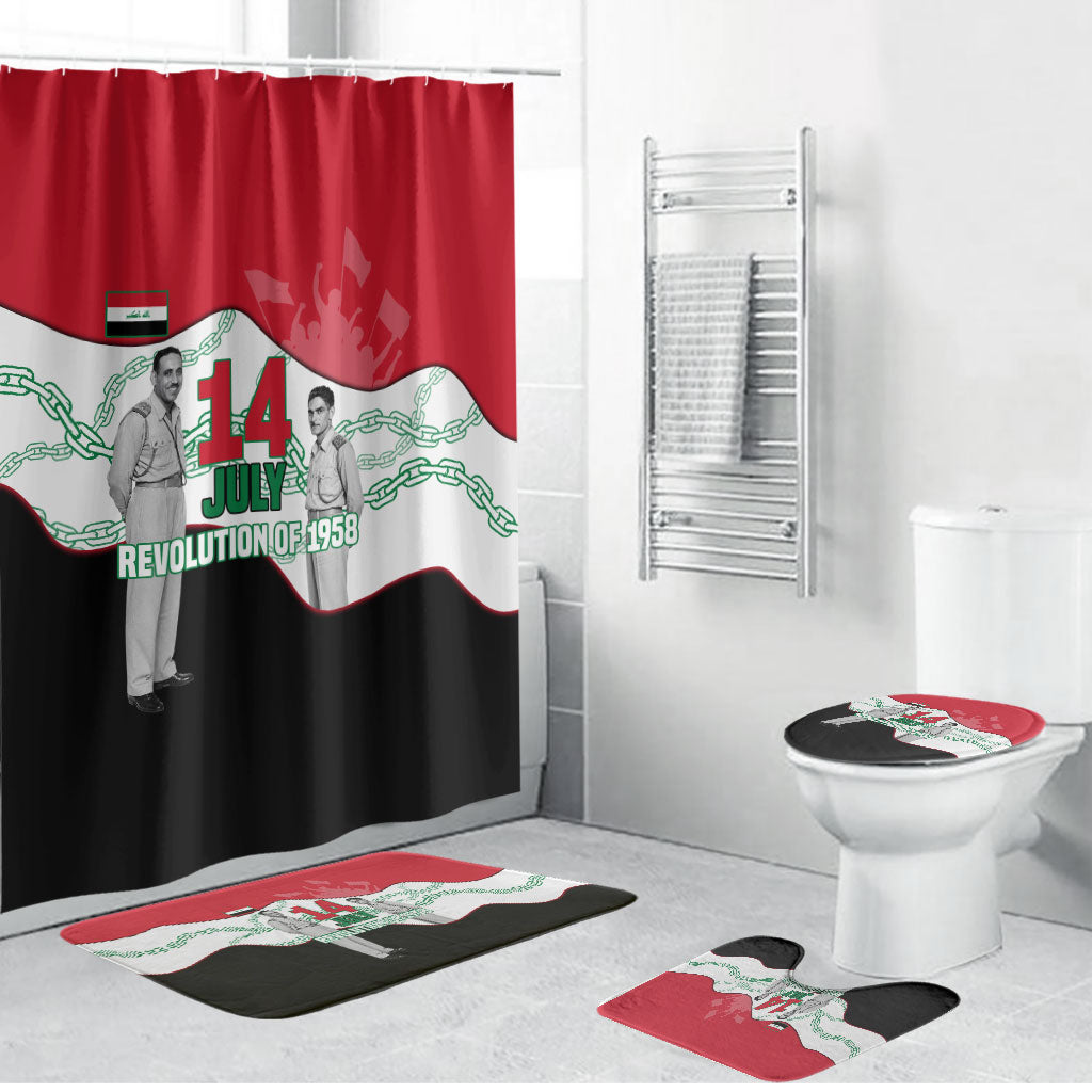 Iraq 14 July Revolution 1958 Bathroom Set Abdul Karim Qasim Broken Chains Rising Fists