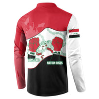 Iraq 14 July Revolution 1958 Button Sweatshirt Abdul Karim Qasim Broken Chains Rising Fists