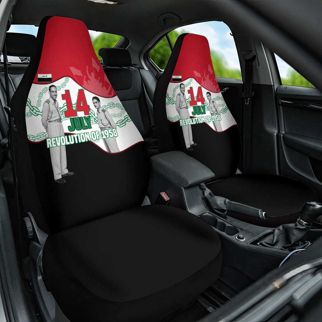 Iraq 14 July Revolution 1958 Car Seat Cover Abdul Karim Qasim Broken Chains Rising Fists