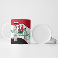 Iraq 14 July Revolution 1958 Ceramic Mug Abdul Karim Qasim Broken Chains Rising Fists