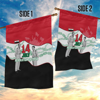 Iraq 14 July Revolution 1958 Garden Flag Abdul Karim Qasim Broken Chains Rising Fists