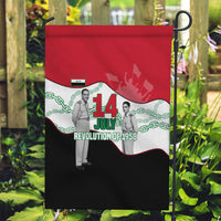 Iraq 14 July Revolution 1958 Garden Flag Abdul Karim Qasim Broken Chains Rising Fists
