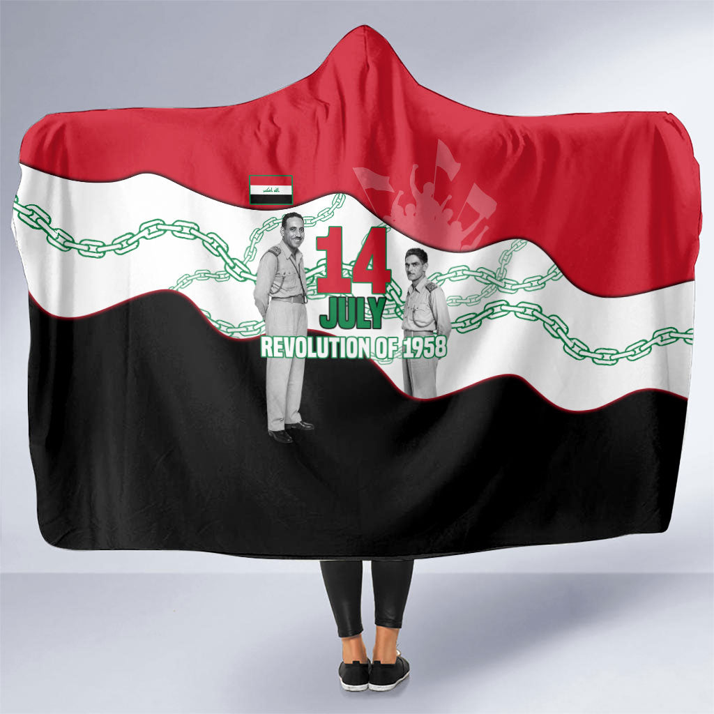Iraq 14 July Revolution 1958 Hooded Blanket Abdul Karim Qasim Broken Chains Rising Fists