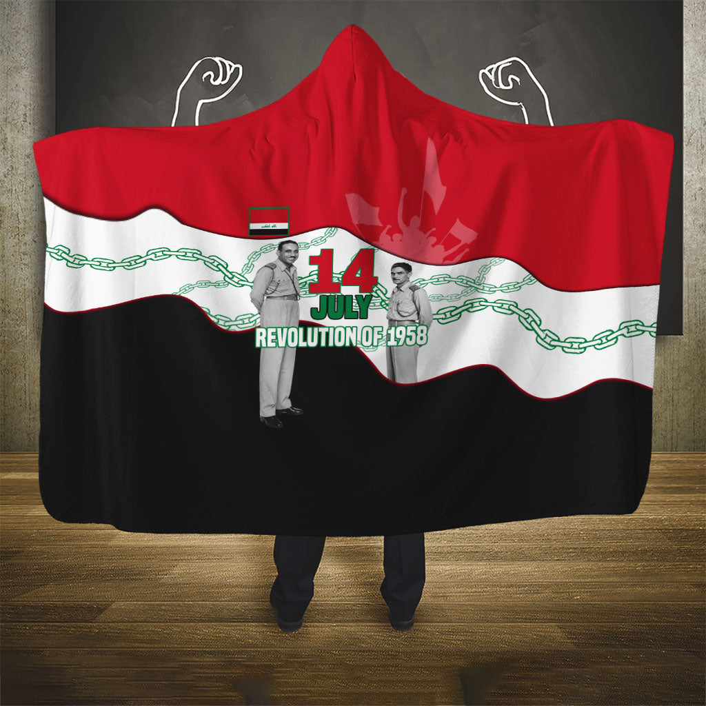 Iraq 14 July Revolution 1958 Hooded Blanket Abdul Karim Qasim Broken Chains Rising Fists