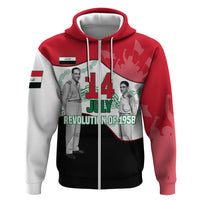 Iraq 14 July Revolution 1958 Hoodie Abdul Karim Qasim Broken Chains Rising Fists