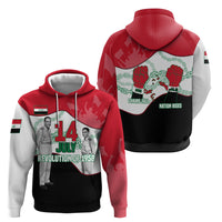 Iraq 14 July Revolution 1958 Hoodie Abdul Karim Qasim Broken Chains Rising Fists