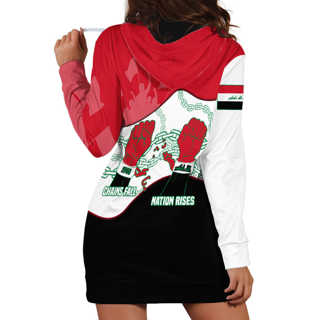 Iraq 14 July Revolution 1958 Hoodie Dress Abdul Karim Qasim Broken Chains Rising Fists