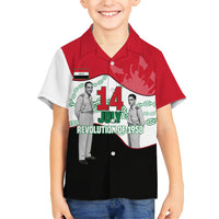 Iraq 14 July Revolution 1958 Kid Hawaiian Shirt Abdul Karim Qasim Broken Chains Rising Fists