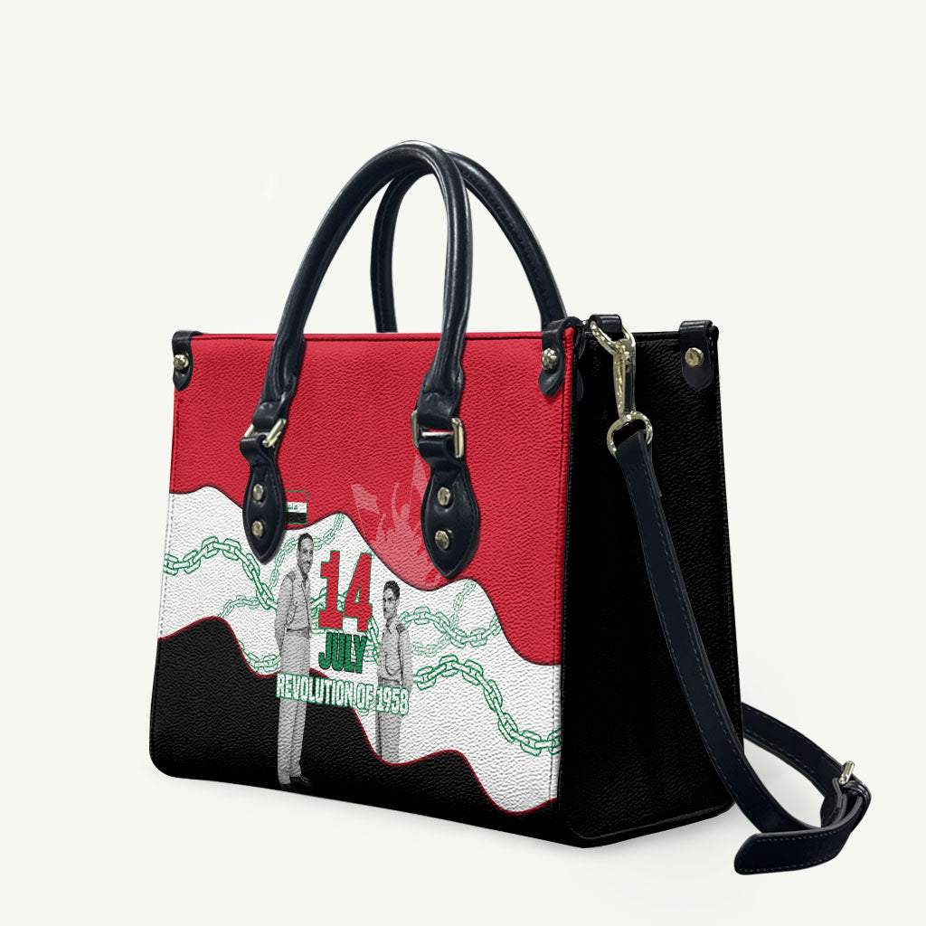 Iraq 14 July Revolution 1958 Leather Bag Abdul Karim Qasim Broken Chains Rising Fists