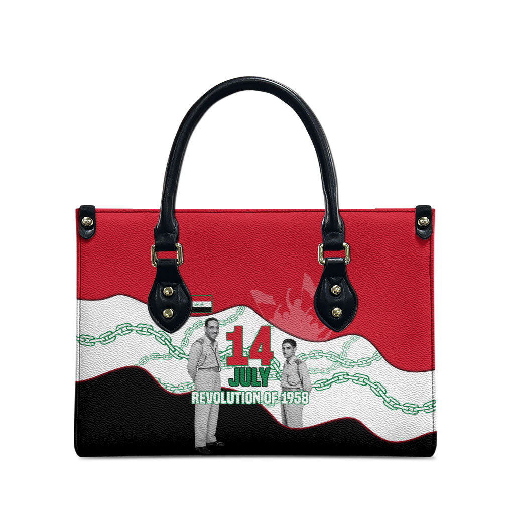 Iraq 14 July Revolution 1958 Leather Bag Abdul Karim Qasim Broken Chains Rising Fists