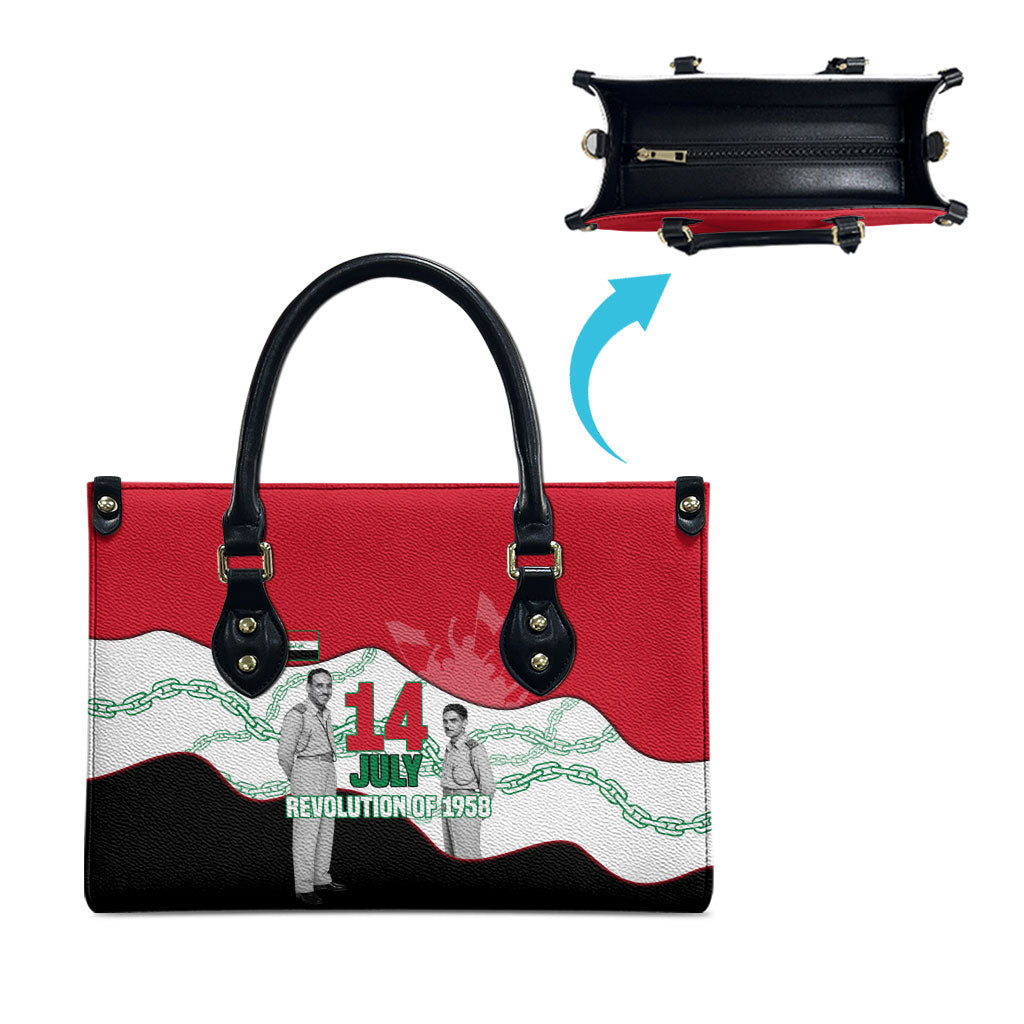 Iraq 14 July Revolution 1958 Leather Bag Abdul Karim Qasim Broken Chains Rising Fists