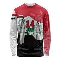 Iraq 14 July Revolution 1958 Long Sleeve Shirt Abdul Karim Qasim Broken Chains Rising Fists