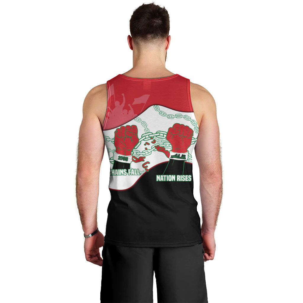 Iraq 14 July Revolution 1958 Men Tank Top Abdul Karim Qasim Broken Chains Rising Fists