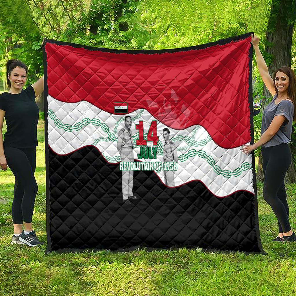 Iraq 14 July Revolution 1958 Quilt Abdul Karim Qasim Broken Chains Rising Fists