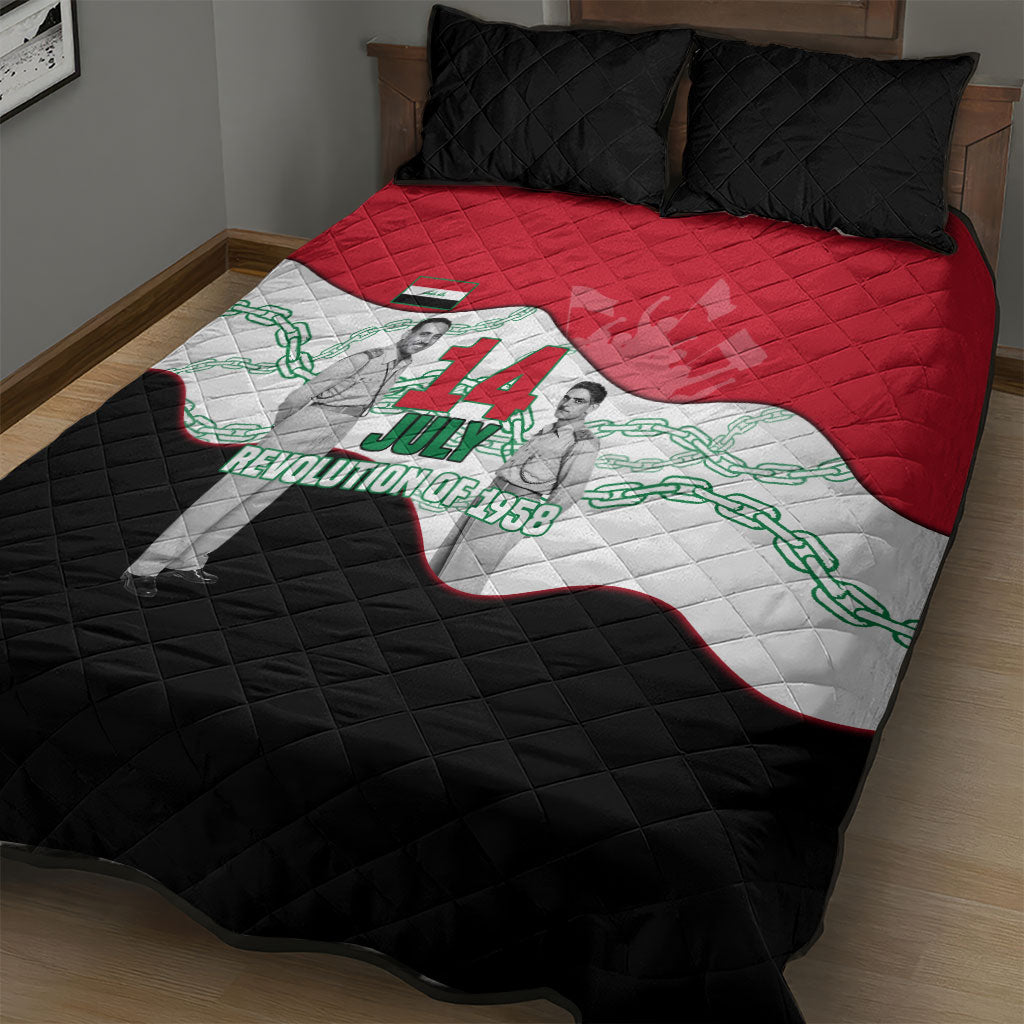 Iraq 14 July Revolution 1958 Quilt Bed Set Abdul Karim Qasim Broken Chains Rising Fists