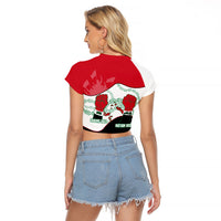 Iraq 14 July Revolution 1958 Raglan Cropped T Shirt Abdul Karim Qasim Broken Chains Rising Fists