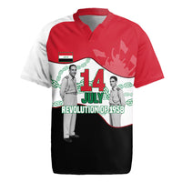 Iraq 14 July Revolution 1958 Rugby Jersey Abdul Karim Qasim Broken Chains Rising Fists