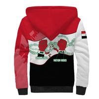 Iraq 14 July Revolution 1958 Sherpa Hoodie Abdul Karim Qasim Broken Chains Rising Fists