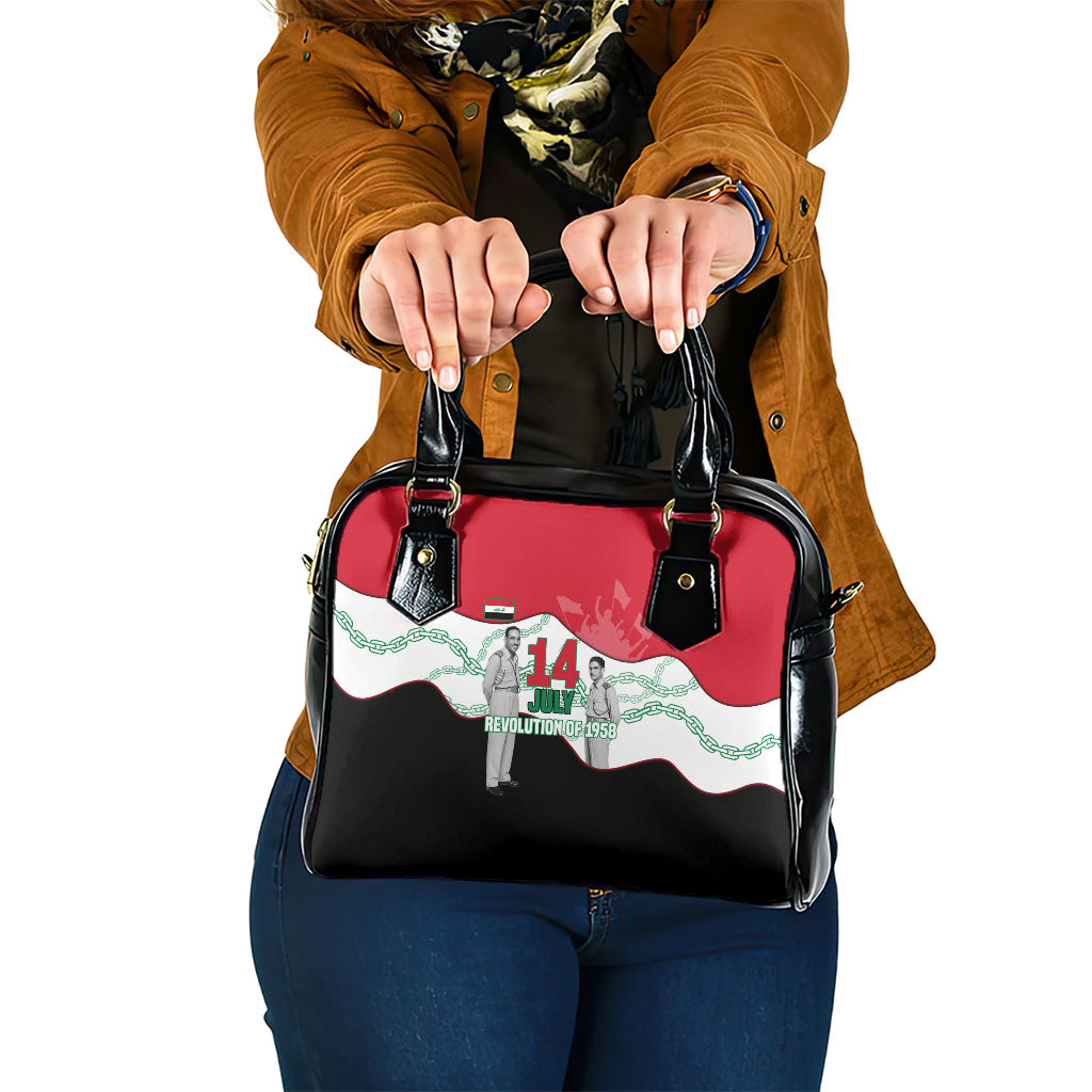 Iraq 14 July Revolution 1958 Shoulder Handbag Abdul Karim Qasim Broken Chains Rising Fists