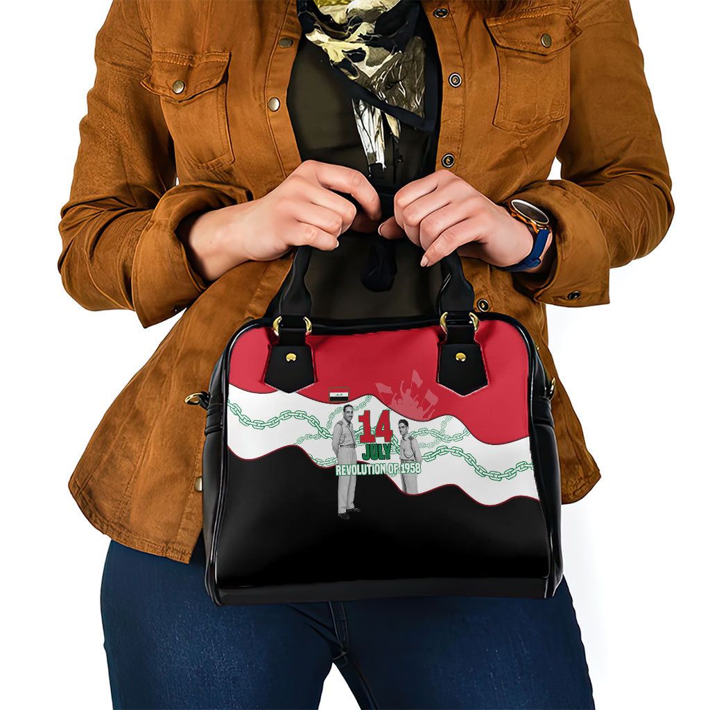 Iraq 14 July Revolution 1958 Shoulder Handbag Abdul Karim Qasim Broken Chains Rising Fists