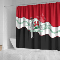 Iraq 14 July Revolution 1958 Shower Curtain Abdul Karim Qasim Broken Chains Rising Fists