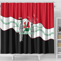 Iraq 14 July Revolution 1958 Shower Curtain Abdul Karim Qasim Broken Chains Rising Fists