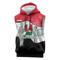 Iraq 14 July Revolution 1958 Sleeveless Hoodie Abdul Karim Qasim Broken Chains Rising Fists