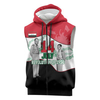 Iraq 14 July Revolution 1958 Sleeveless Zip Hoodie Abdul Karim Qasim Broken Chains Rising Fists