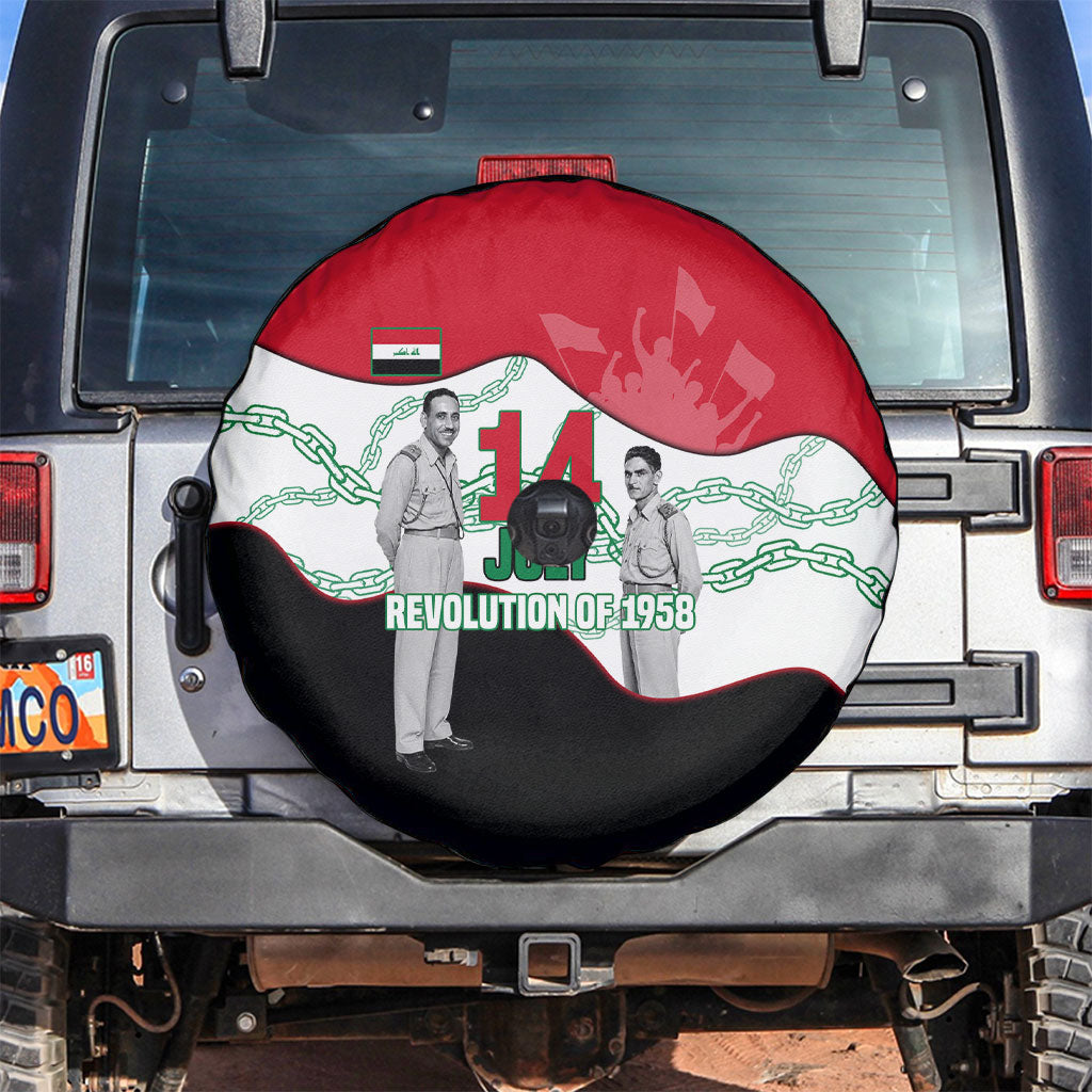 Iraq 14 July Revolution 1958 Spare Tire Cover Abdul Karim Qasim Broken Chains Rising Fists