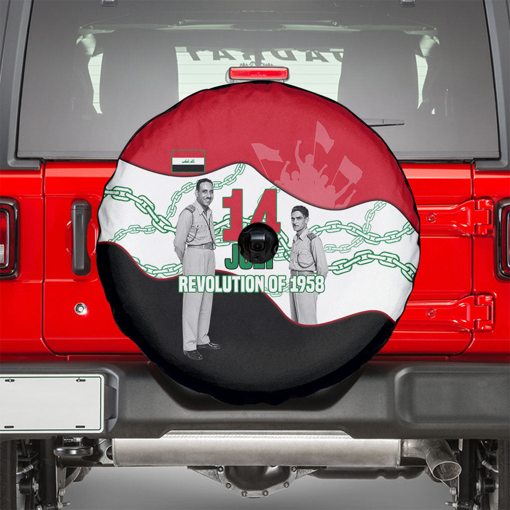Iraq 14 July Revolution 1958 Spare Tire Cover Abdul Karim Qasim Broken Chains Rising Fists