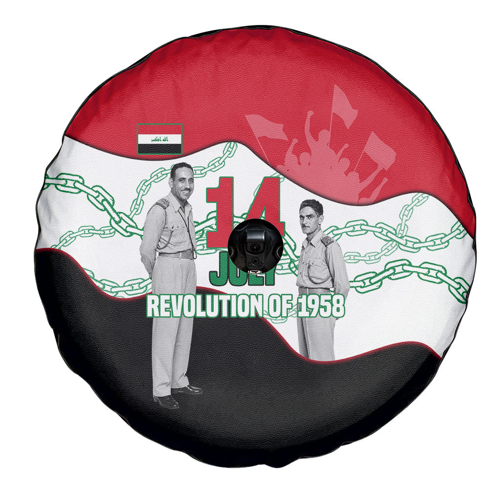 Iraq 14 July Revolution 1958 Spare Tire Cover Abdul Karim Qasim Broken Chains Rising Fists