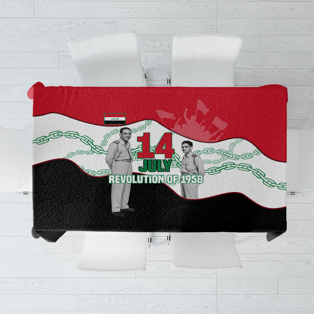 Iraq 14 July Revolution 1958 Tablecloth Abdul Karim Qasim Broken Chains Rising Fists