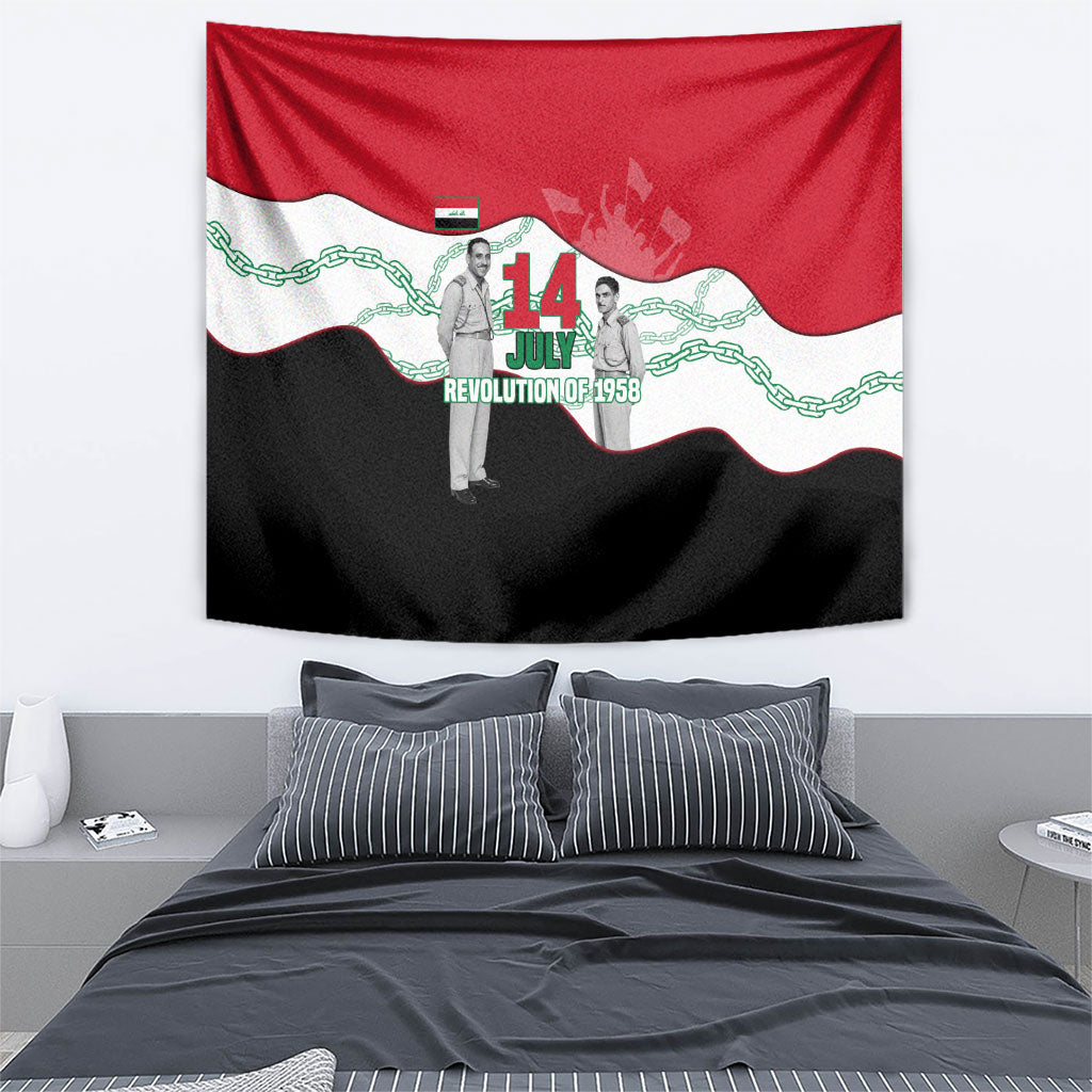Iraq 14 July Revolution 1958 Tapestry Abdul Karim Qasim Broken Chains Rising Fists