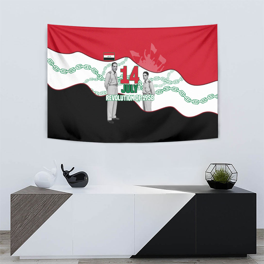 Iraq 14 July Revolution 1958 Tapestry Abdul Karim Qasim Broken Chains Rising Fists