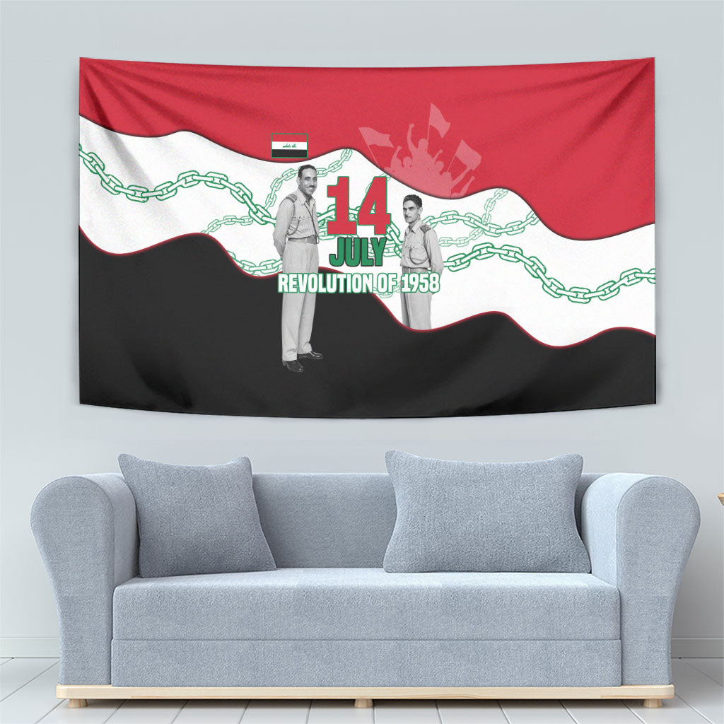 Iraq 14 July Revolution 1958 Tapestry Abdul Karim Qasim Broken Chains Rising Fists
