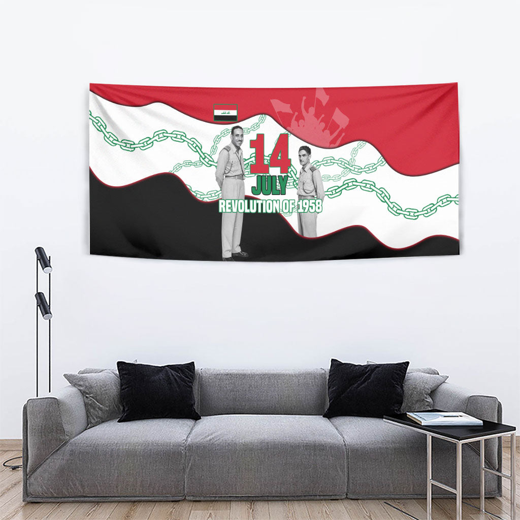 Iraq 14 July Revolution 1958 Tapestry Abdul Karim Qasim Broken Chains Rising Fists