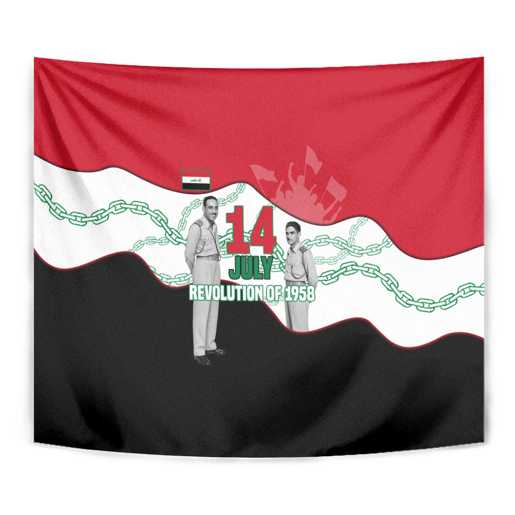 Iraq 14 July Revolution 1958 Tapestry Abdul Karim Qasim Broken Chains Rising Fists