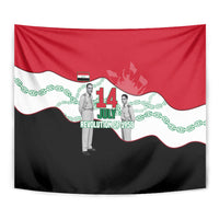 Iraq 14 July Revolution 1958 Tapestry Abdul Karim Qasim Broken Chains Rising Fists