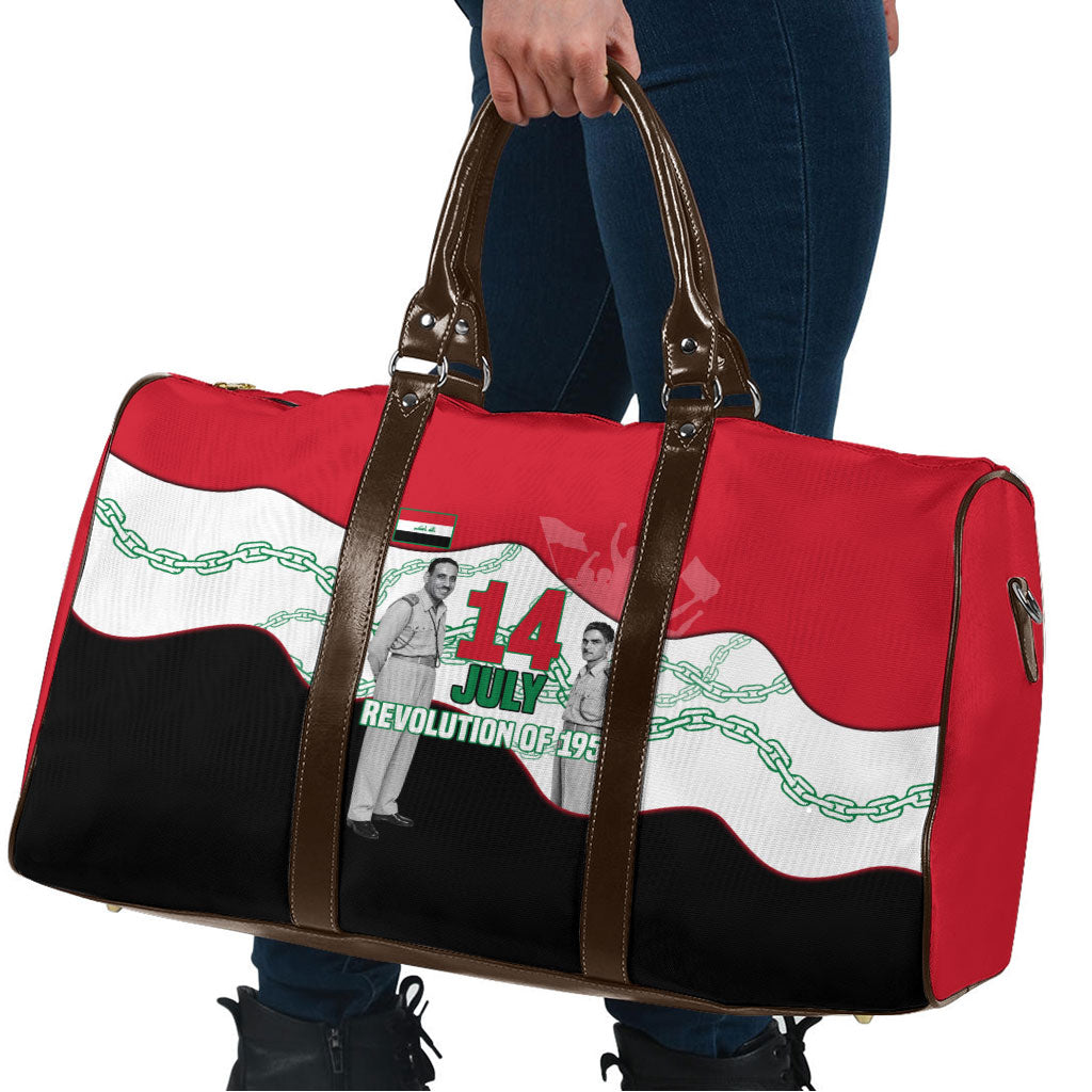 Iraq 14 July Revolution 1958 Travel Bag Abdul Karim Qasim Broken Chains Rising Fists