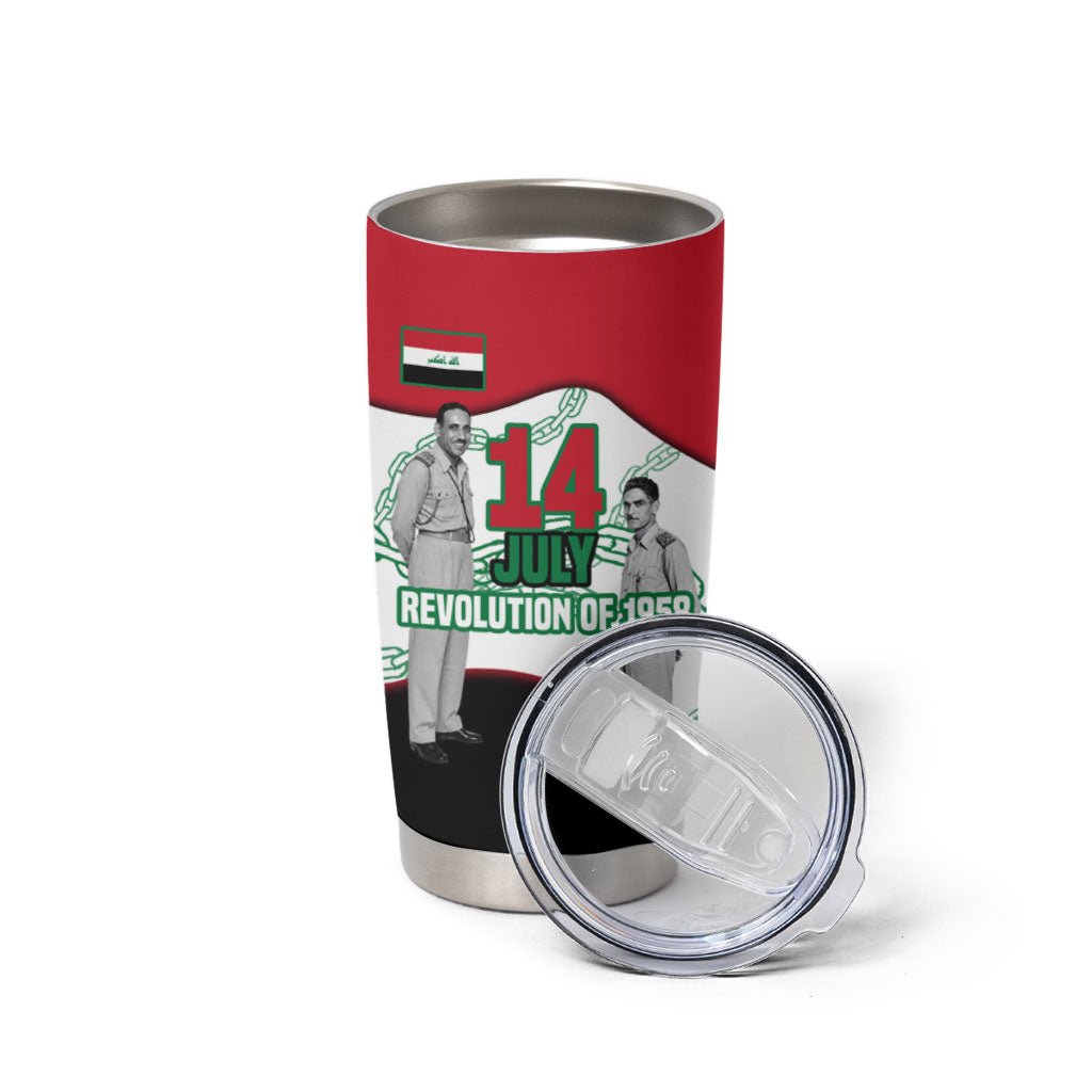 Iraq 14 July Revolution 1958 Tumbler Cup Abdul Karim Qasim Broken Chains Rising Fists