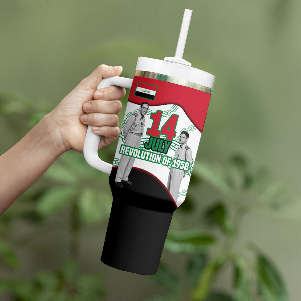 Iraq 14 July Revolution 1958 Tumbler With Handle Abdul Karim Qasim Broken Chains Rising Fists