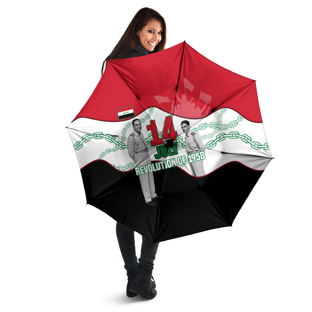 Iraq 14 July Revolution 1958 Umbrella Abdul Karim Qasim Broken Chains Rising Fists